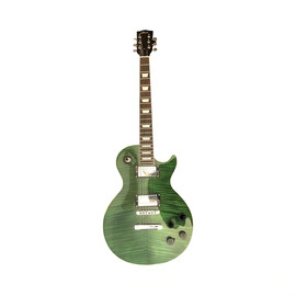 Guitarra Eléctrica Tipo Les Paul Verde Flameada LPGG