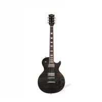 Guitarra Eléctrica Tipo Les Paul Negra Flameada LPGBK