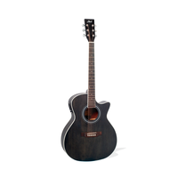 Guitarra Electracústica Cutaway Negra QAG48GA Blast