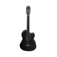 Guitarra Clásica Electroacústica Cuerda de Nylon Negra Blast QCG2305