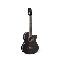 Guitarra Clásica Electroacústica Cuerda de Nylon Negra Blast QCG2305