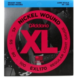 Cuerdas de Bajo Eléctrico 4 Cuerdas D Addario EXL170 D ´Addario 