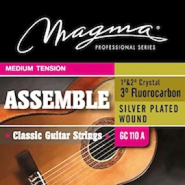 Set de Cuerdas de Guitarra Clásica Profesional Serie Assemble Tensión Media GC110A Magma Strings 