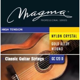 Set de Cuerdas Guitarra Clásica Nylon y Entorchado Dorado Tensión Alta GC120D Magma Strings 