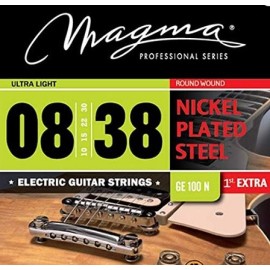 Set de Cuerdas Para Guitarra Eléctrica Extra Light GE100N .008 - .038 Magma Strings 