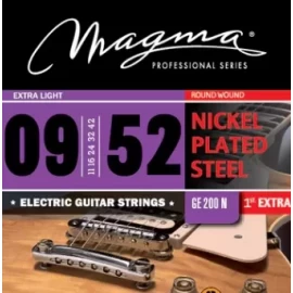 Set de Cuerdas Para Guitarra Eléctrica de 7 Light  GE200N .09 - .052 Magma Strings 